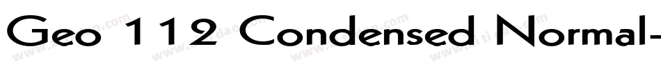 Geo 112 Condensed Normal字体转换